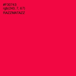 #F30743 - Razzmatazz Color Image