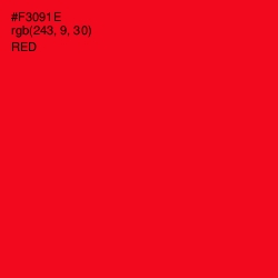 #F3091E - Red Color Image