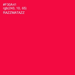#F30A41 - Razzmatazz Color Image