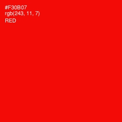 #F30B07 - Red Color Image