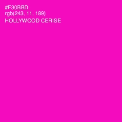 #F30BBD - Hollywood Cerise Color Image