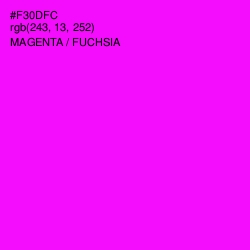 #F30DFC - Magenta / Fuchsia Color Image