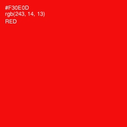 #F30E0D - Red Color Image