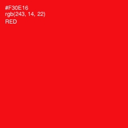 #F30E16 - Red Color Image