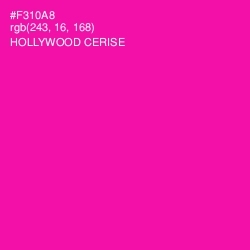 #F310A8 - Hollywood Cerise Color Image