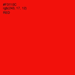 #F3110C - Red Color Image