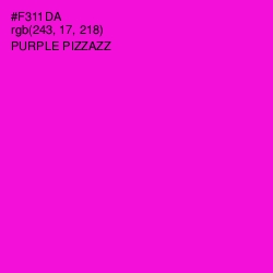 #F311DA - Purple Pizzazz Color Image