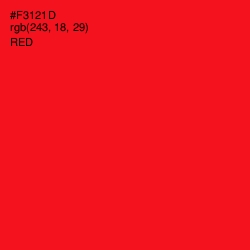 #F3121D - Red Color Image