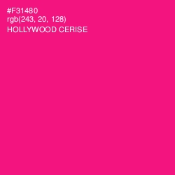 #F31480 - Hollywood Cerise Color Image