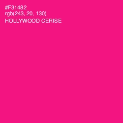 #F31482 - Hollywood Cerise Color Image
