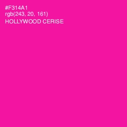 #F314A1 - Hollywood Cerise Color Image