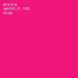 #F31578 - Rose Color Image