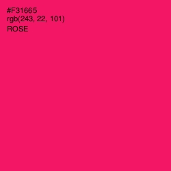 #F31665 - Rose Color Image
