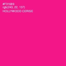 #F31689 - Hollywood Cerise Color Image