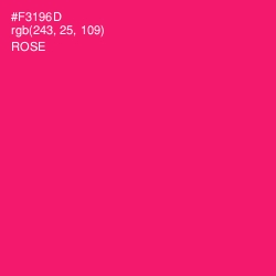#F3196D - Rose Color Image