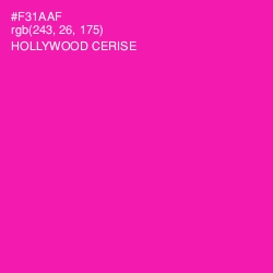 #F31AAF - Hollywood Cerise Color Image