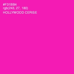 #F31BB4 - Hollywood Cerise Color Image