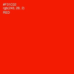 #F31C02 - Red Color Image