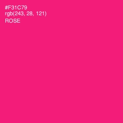 #F31C79 - Rose Color Image