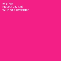 #F31F87 - Wild Strawberry Color Image