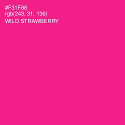 #F31F88 - Wild Strawberry Color Image