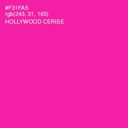 #F31FA5 - Hollywood Cerise Color Image