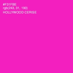 #F31FBE - Hollywood Cerise Color Image