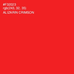 #F32023 - Alizarin Crimson Color Image