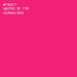 #F32077 - Cerise Red Color Image