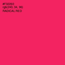 #F32260 - Radical Red Color Image