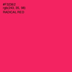 #F32362 - Radical Red Color Image