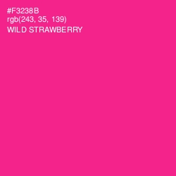 #F3238B - Wild Strawberry Color Image