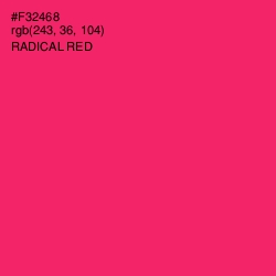 #F32468 - Radical Red Color Image