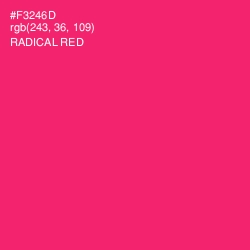 #F3246D - Radical Red Color Image