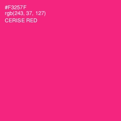 #F3257F - Cerise Red Color Image
