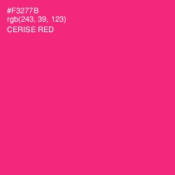 #F3277B - Cerise Red Color Image