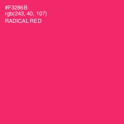 #F3286B - Radical Red Color Image