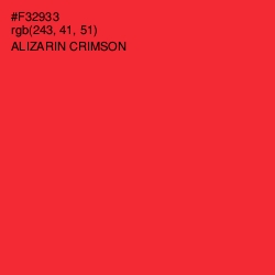 #F32933 - Alizarin Crimson Color Image