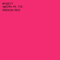 #F32C71 - Radical Red Color Image