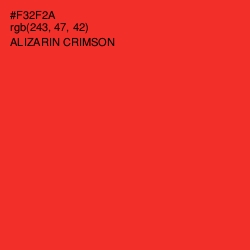 #F32F2A - Alizarin Crimson Color Image