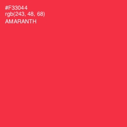 #F33044 - Amaranth Color Image