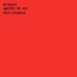 #F3322E - Red Orange Color Image