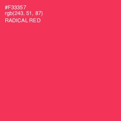 #F33357 - Radical Red Color Image