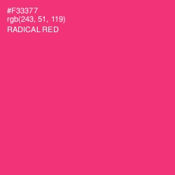 #F33377 - Radical Red Color Image