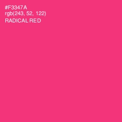 #F3347A - Radical Red Color Image