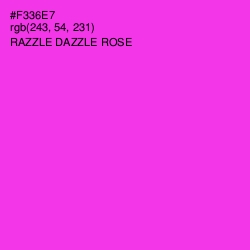 #F336E7 - Razzle Dazzle Rose Color Image