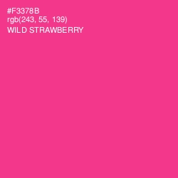 #F3378B - Wild Strawberry Color Image