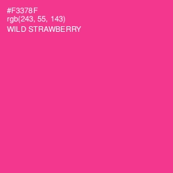 #F3378F - Wild Strawberry Color Image