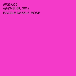 #F33AC9 - Razzle Dazzle Rose Color Image