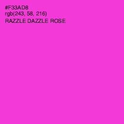 #F33AD8 - Razzle Dazzle Rose Color Image